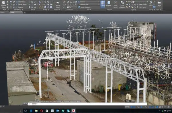 Point cloud and autoCAD documentation by PointSCAN 3D laser surveys